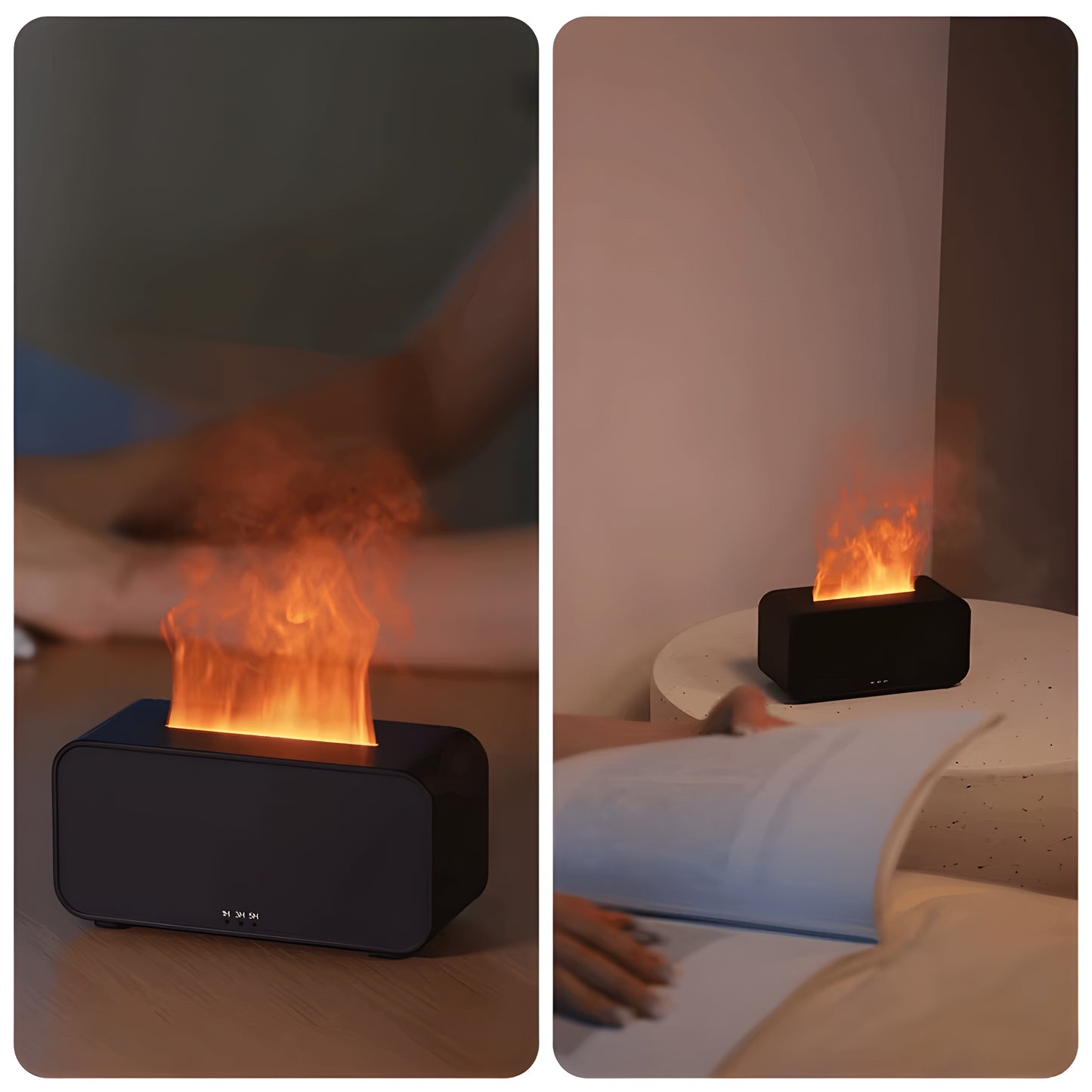 Mini Flame Aroma Diffuser – LED Humidifier for Essential Oils & Home Fragrance - Skyra